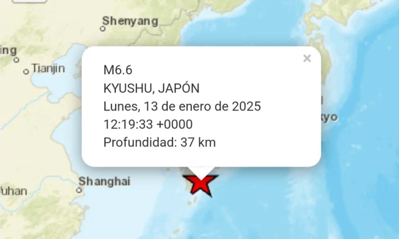 Un terremoto de magnitud 6,9 sacudió este lunes la prefectura de Miyazaki