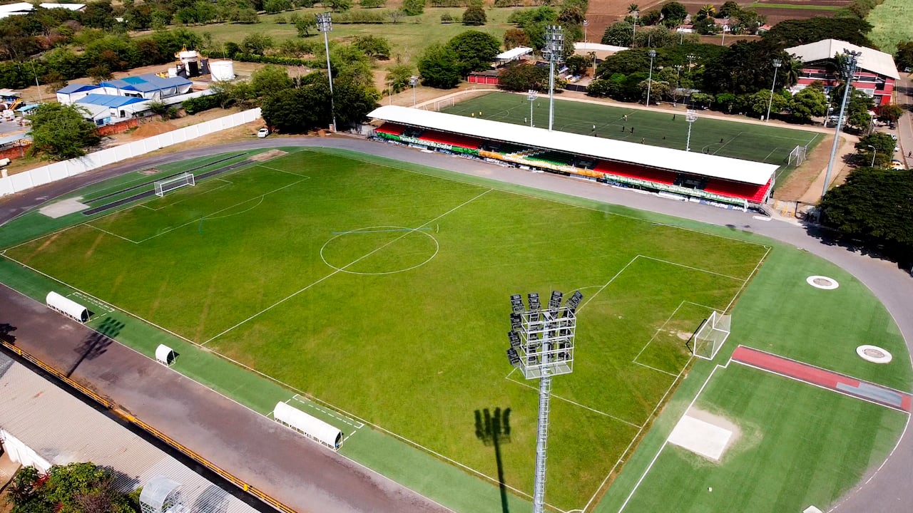 Imagen aérea del Estadio Raúl Miranda, de Yumbo, Valle del Cauca.