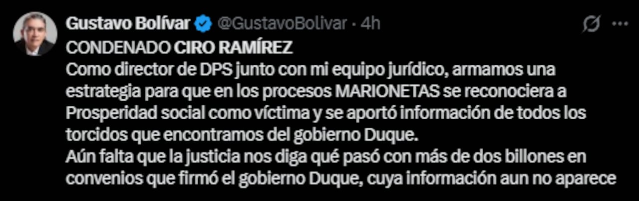 Ramírez ya había sido suspendido de su cargo en febrero de 2024.