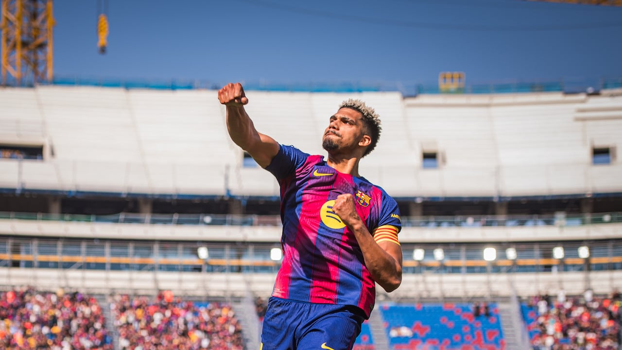 Ronald Araújo tras marcar el gol del triunfo del FC Barcelona.