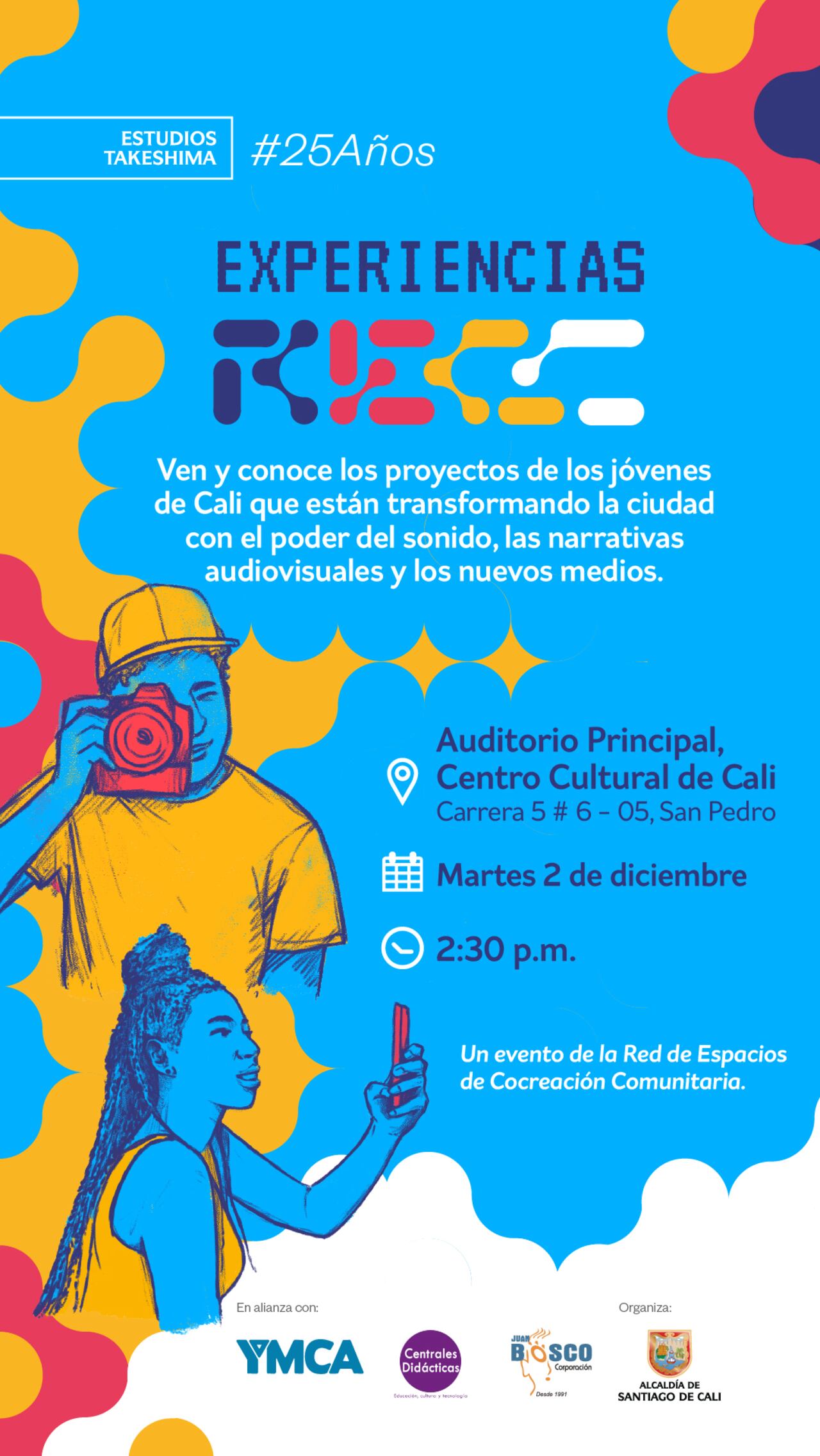El talento de los jóvenes de Cali será destacado en Experiencias RECC, el primer encuentro de la Red de Espacios de Cocreación Comunitaria