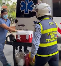 Agentes de Tránsito de la Secretaría de Movilidad de Cali, se encargaron del operativo del traslado del corazón desde la Valle del Lili hasta Imbanaco.