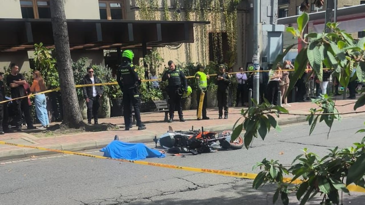 Esta es la motocicleta en la que se movilizaban los dos ladrones. Uno murió y el otro fue capturado.