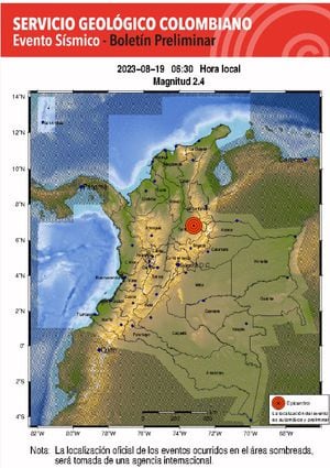Nuevo temblor registrado en Santander a las 6:30 a. m.
