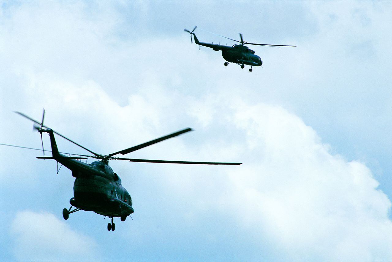 Colombia tiene en tierra por falta de repuestos 15 de los 19 helicópteros MI-17 de fabricación rusa.