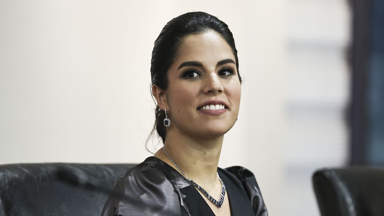 Gabriela Rodríguez de Bukele, primera dama de El Salvador en Ankara, Turquía el 21 de enero de 2022. Foto: Emin Sansar/Anadolu Agency vía Getty Images