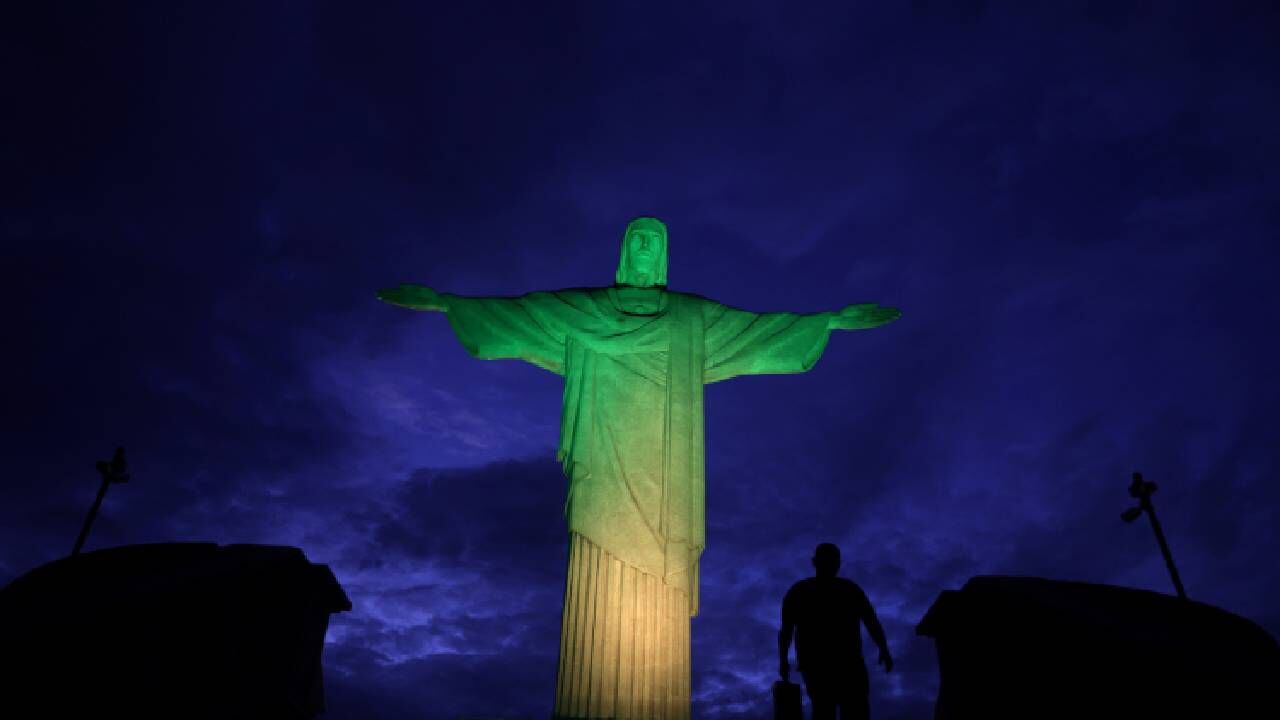 La estatua del Cristo Redentor en Brasil.