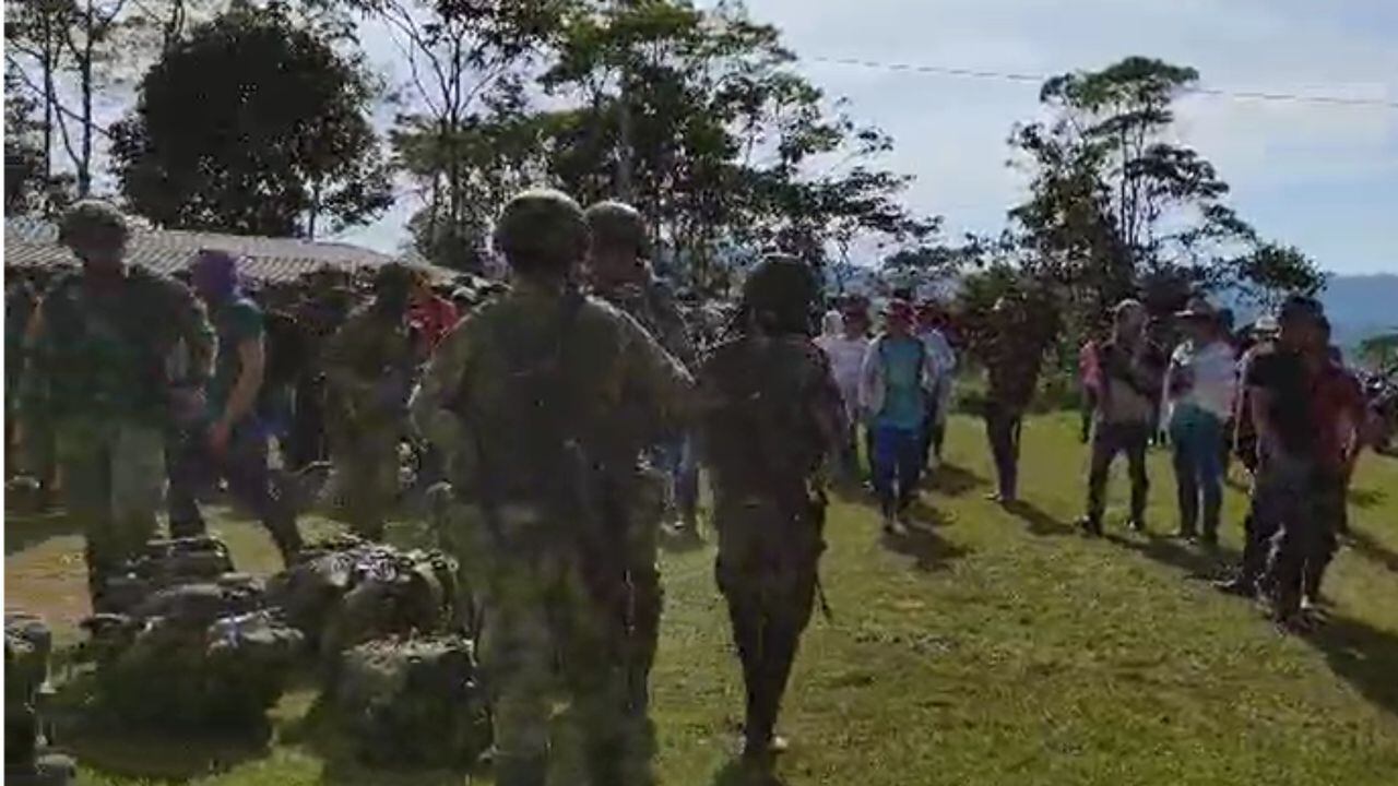 Soldados secuestrados en Antioquia.