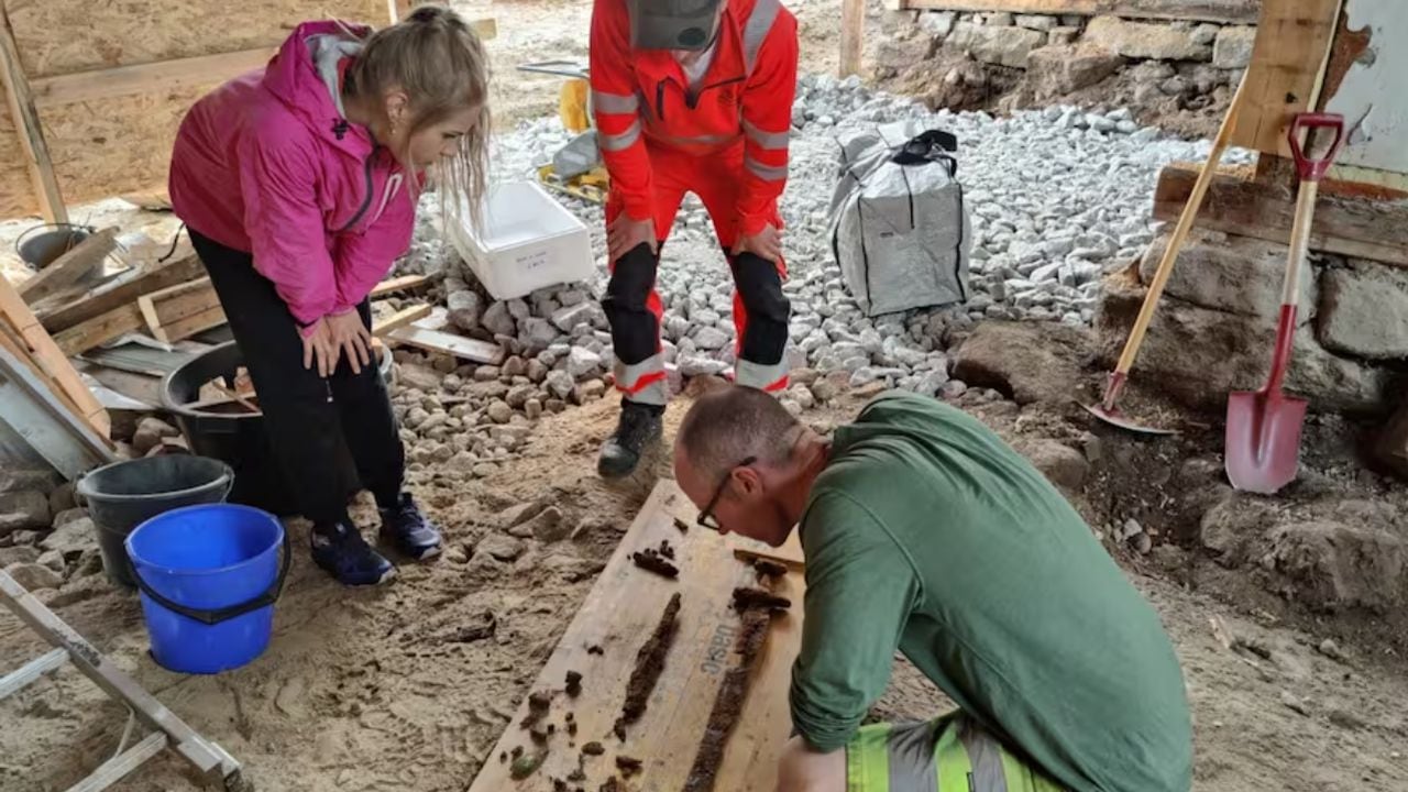 En una remodelación en el jardín, familia noruega encontró la tumba vikinga. Foto: Tomada Twitter mmcana