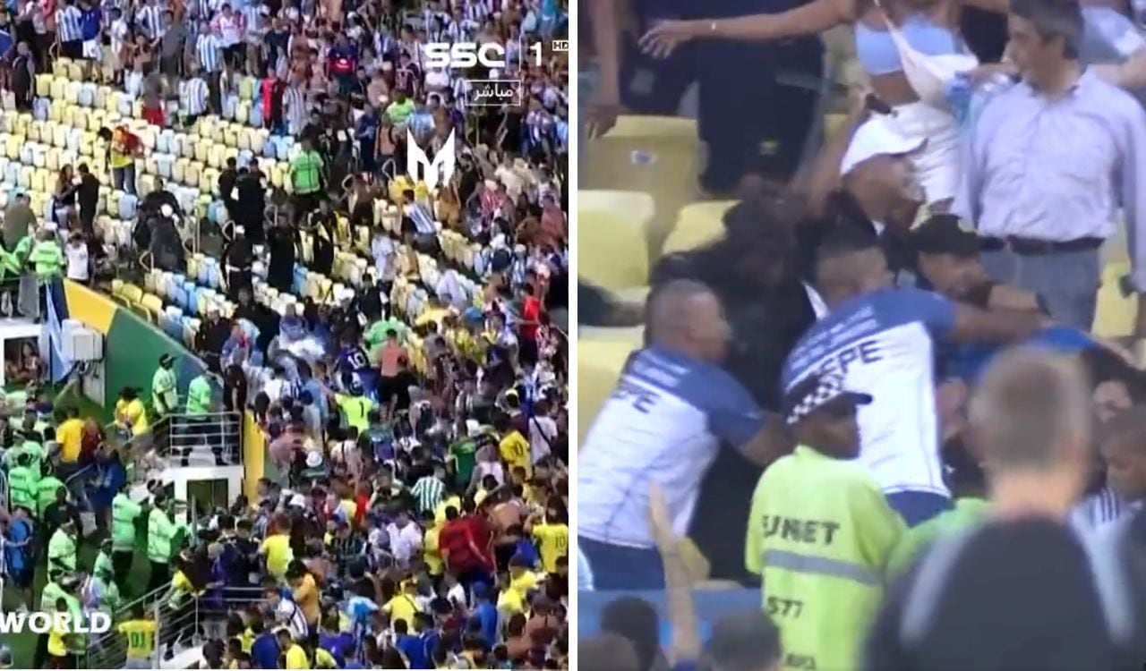 Fuerte pelea en las tribunas del Brasil vs. Argentina por Eliminatoria