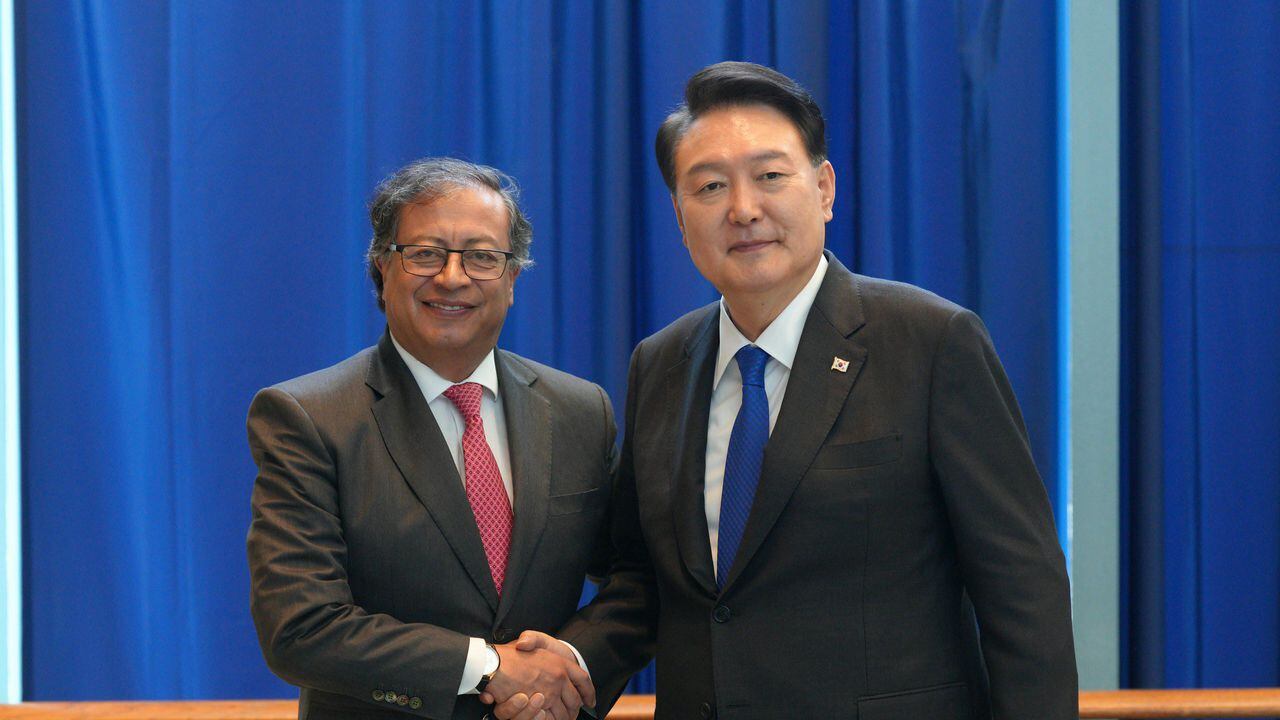Encuentro de Gustavo Petro con presidente de Corea del Sur, Yoon Suk Yeo