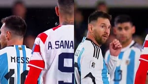 El escupitajo a Messi por parte de rival paraguayo.