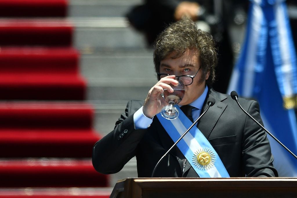 El presidente de Argentina, Javier Milei, en Buenos Aires (Photo by Marcelo Endelli/Getty Images), el 10 de diciembre de 2023