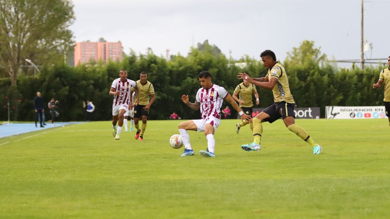 Imagen del partido entre Águilas Doradas y Deportes Tolima por la fecha 2 del cuadrangular A - segundo semestre de la Liga colombiana 2023.