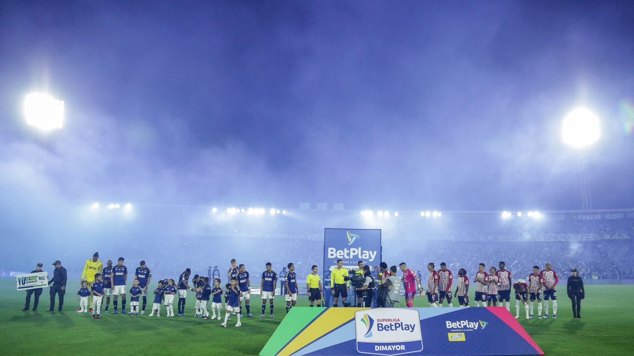 Imagen de la final de vuelta de la Superliga de Colombia 2024, entre Millonarios y Junior de Barranquilla en el estadio Nemesio Camacho El Campín.