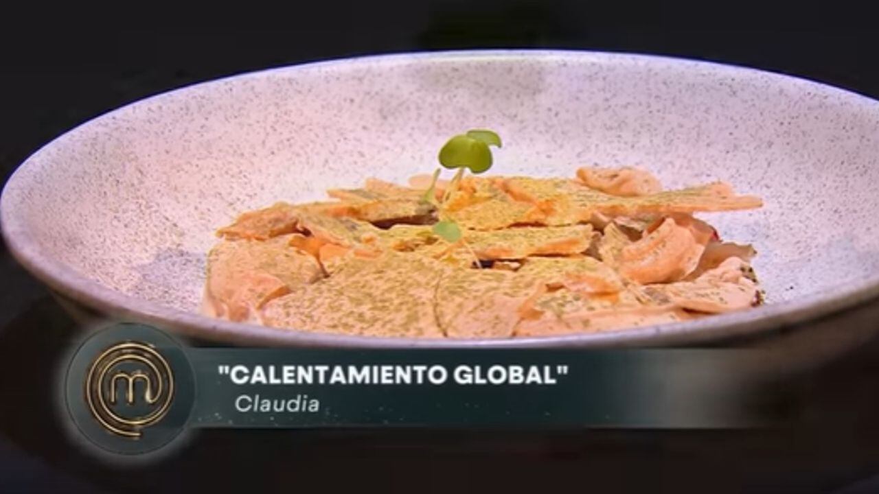 El plato de Claudia Bahamón inspirado en el tradicional merengón colombiano.