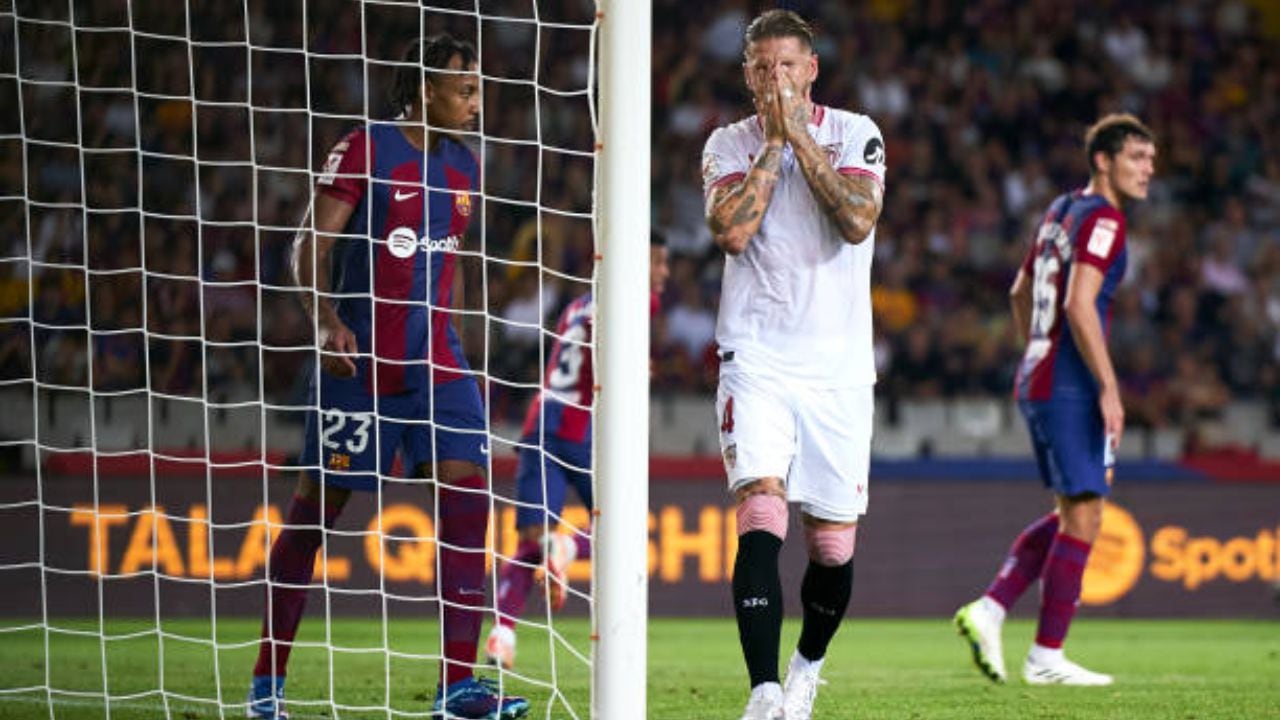 Sergio Ramos anotó en contra del Sevilla en su duelo ante el Barcelona F.C.