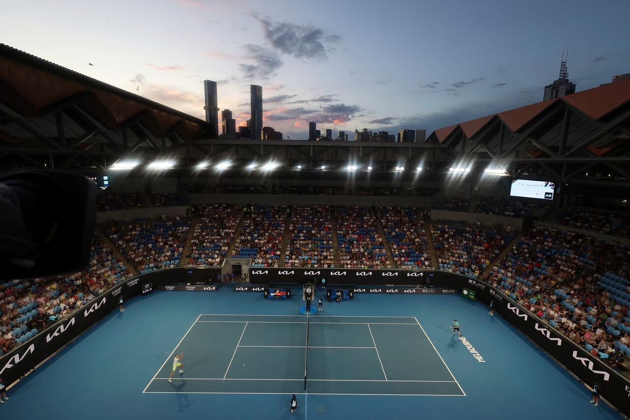 Partido de tenis en el Abierto de Australia 2024.