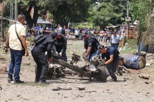 Atentado terrorista con carrobomba en Potrerito corregimiento de Jamundí Valle del Cauca