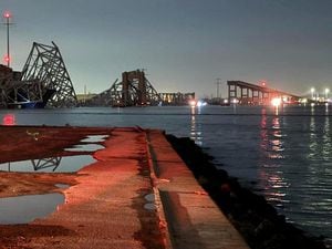 Una vista del puente Francis Scott Key después de su colapso, en Baltimore, Maryland, EE. UU., en esta imagen publicada el 26 de marzo de 2024.