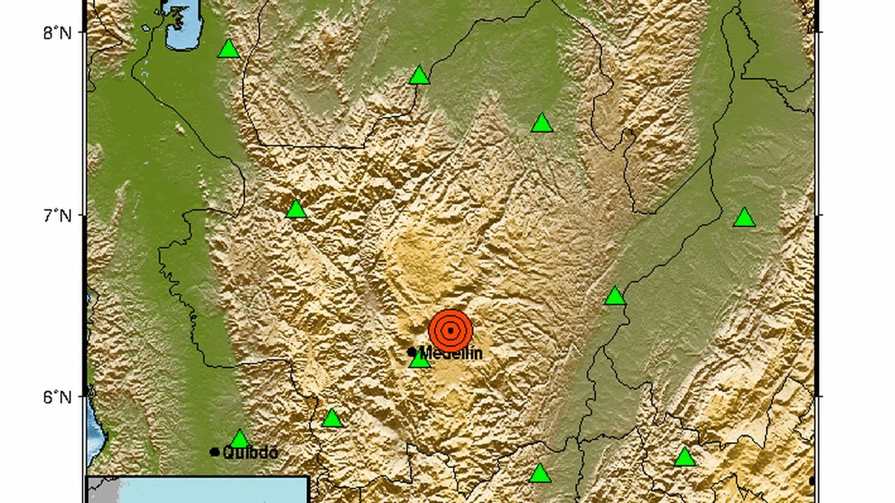 El Servicio Geológico Colombiano reportó que el sismo tuvo una magnitud de 2,3 grados.